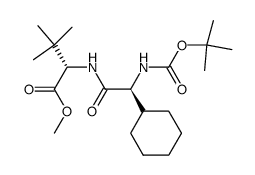 L-Valine, (2S)-2-cyclohexyl-N-[(1,1-dimethylethoxy)carbonyl]glycyl-3-methyl-, methyl ester 结构式