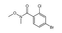 Benzamide, 4-bromo-2-chloro-N-methoxy-N-methyl- 结构式