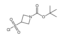 N-Boc-氮杂环丁烷-3-磺酰氯 结构式