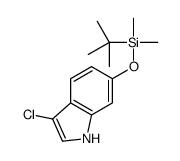 3-氯-6-[[(1,1-二甲基乙基)二甲基硅基]氧基]-1H-吲哚 结构式