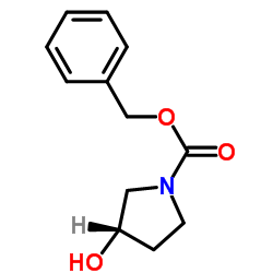 (S)-(+)-1-Cbz-3-吡咯烷醇 结构式