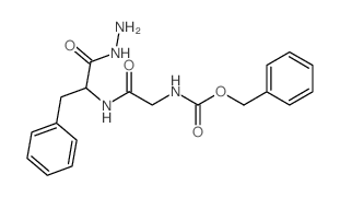 N-[N-[(苯甲氧基)羰基]甘氨酰]-L-苯丙氨酸酰肼 结构式