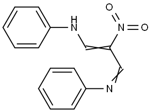 N-[2-硝基-3-(苯氨基)-2-丙烯-1-亚基]苯胺 结构式