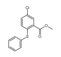 5-氯-2-(苯硫基)苯甲酸甲酯 结构式