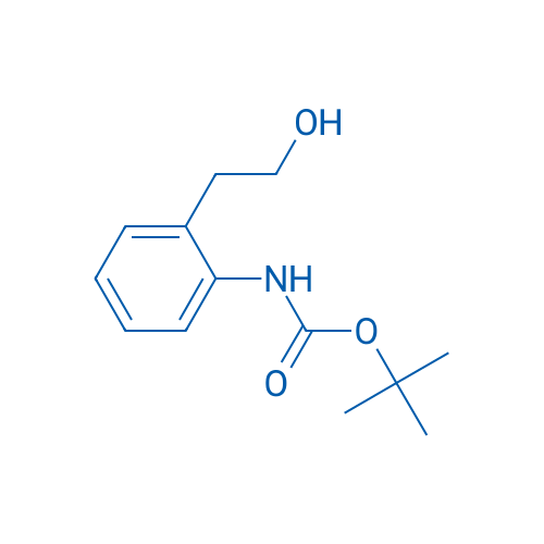 tert-Butyl 2-(2-hydroxyethyl)phenylcarbamate 结构式