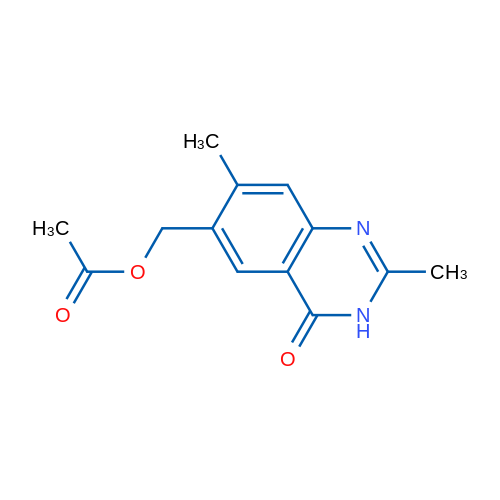 (2,7-Dimethyl-4-oxo-3,4-dihydroquinazolin-6-yl)methyl acetate 结构式