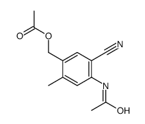 N-[4-[(乙酰氧基)甲基]-2-氰基-5-甲基苯基]乙酰胺 结构式