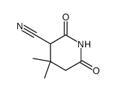 4,4-二甲基-2,6-二氧代哌啶-3-甲腈 结构式
