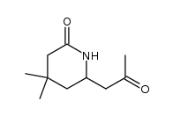4,4-二甲基-6-(2-氧代丙基)-2-哌啶酮 结构式