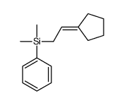 Silane, (2-cyclopentylideneethyl)dimethylphenyl- 结构式