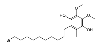2-(10-溴癸基)-5,6-二甲氧基-3-甲基苯-1,4-二酚 结构式