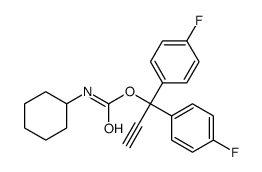 Cyclohexanecarbamic acid 1,1-bis(p-fluorophenyl)-2-propynyl ester 结构式