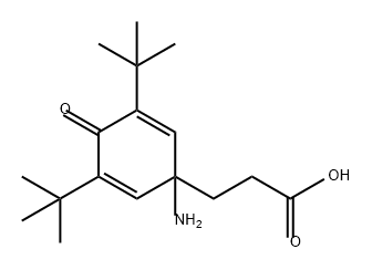 1-氨基-3,5-双(1,1-二甲基乙基)-4-氧代-2,5-环己二烯-1-丙酸 结构式
