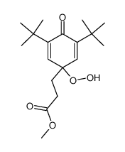 2,5-Cyclohexadiene-1-propanoic acid, 3,5-bis(1,1-dimethylethyl)-1-hydroperoxy-4-oxo-, methyl ester 结构式