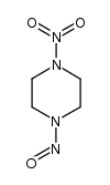 1-硝基-4-亚硝基哌嗪 结构式