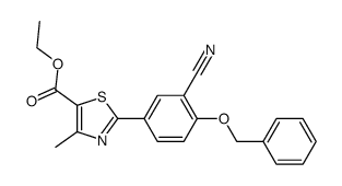 2-[3-氰基-4-(苄氧基)苯基]-4-甲基噻唑-5-羧酸乙酯 结构式