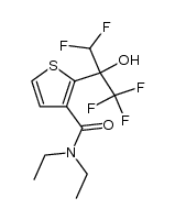3-Thiophenecarboxamide, 2-[1-(difluoromethyl)-2,2,2-trifluoro-1-hydroxyethyl]-N,N-diethyl- 结构式