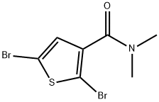 2,5-二溴-N,N-二甲基-3-噻吩甲酰胺 结构式