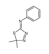 Benzenamine, N-(5,5-dimethyl-1,3,4-thiadiazol-2(5H)-ylidene)- 结构式