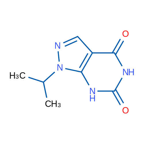 1-异丙基-1,7-二氢吡唑并[3,4-d]嘧啶-4,6-二酮 结构式