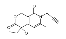 (4S)-4-乙基-4-羟基-6-碘-7-(2-丙炔-1-基)-1H-吡喃并[3,4-c]吡啶-3,8(4H,7H)-二酮 结构式