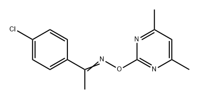 1-(4-氯苯基)乙酮 O-(4,6-二甲基-2-嘧啶基)肟 结构式