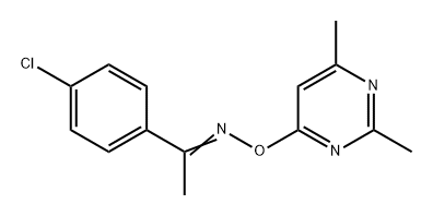 1-(4-氯苯基)乙酮 O-(2,6-二甲基-4-嘧啶基)肟 结构式