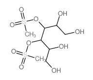 D-甘露醇-3,4-二甲磺酸酯 结构式