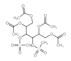 D-甘露醇-1,2,5,6-四乙酸酯-3,4-二甲磺酸酯 结构式