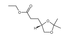 1,3-Dioxolane-4-propanoic acid, 2,2-dimethyl-, ethyl ester, (4S)- 结构式