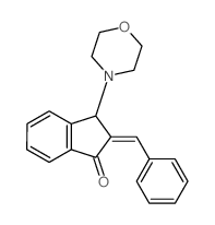2,3-二氢-3-(4-吗啉基)-2-(苯亚甲基)-1H-茚-1-酮 结构式