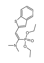 Phosphonic acid, P-[2-benzo[b]thien-2-yl-1-(dimethylamino)ethenyl]-, diethyl ester 结构式