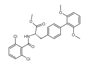 [1,1'-Biphenyl]-4-propanoic acid, α-[(2,6-dichlorobenzoyl)amino]-2',6'-dimethoxy-, methyl ester, (αS)- 结构式