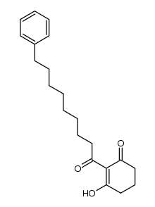 3-羟基-2-(9-苯基壬酰基)-2-环己烯-1-酮 结构式