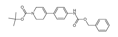 1(2H)-Pyridinecarboxylic acid, 3,6-dihydro-4-[4-[[(phenylmethoxy)carbonyl]amino]phenyl]-, 1,1-dimethylethyl ester 结构式