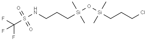 Methanesulfonamide, N-[3-[3-(3-chloropropyl)-1,1,3,3-tetramethyl-1-disiloxanyl]propyl]-1,1,1-trifluoro- 结构式