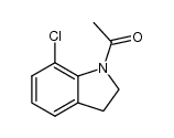 1-乙酰基-7-氯-2,3-二氢-1H-吲哚 结构式