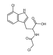 7-氯-N-氯乙酰基色氨酸 结构式