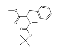 N-叔丁氧羰基-N-甲基-L-苯丙氨酸甲酯 结构式