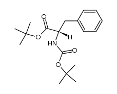 L-Phenylalanine, N-[(1,1-dimethylethoxy)carbonyl]-, 1,1-dimethylethyl ester 结构式