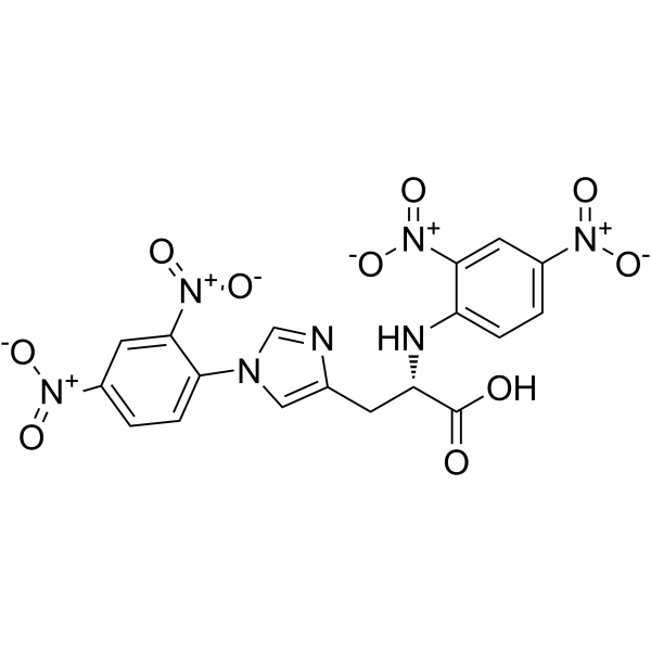 双(2,4-二硝基苯)-L-组氨酸 结构式
