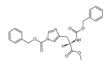 L-Histidine, N,1-bis[(phenylmethoxy)carbonyl]-, methyl ester 结构式