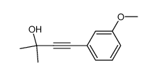 4-(3-甲氧基苯基)-2-甲基-3-丁炔-2-醇 结构式