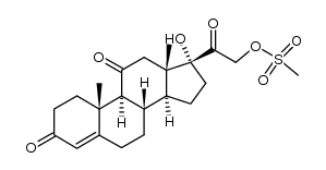 Pregn-4-ene-3,11,20-trione, 17-hydroxy-21-[(methylsulfonyl)oxy]- 结构式