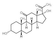 (3α,5β)-3,17-二羟基孕烷-11,20-二酮 结构式