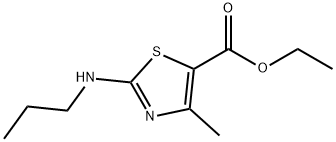 4-甲基-2-(丙基亚氨基)-2,3-二氢噻唑-5-羧酸乙酯 结构式