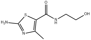 2-氨基-4-甲基噻唑-5-羧酸(2-羟乙基)酰胺 结构式