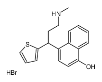 4-[3-(甲氨基)-1-(2-噻吩基)丙基]-1-萘酚氢溴酸盐 结构式