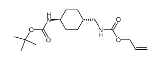 Carbamic acid, [[4-[[(1,1-dimethylethoxy)carbonyl]amino]cyclohexyl]methyl]-, 2-propenyl ester, trans- (9CI) 结构式
