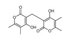 3,3'-亚甲基双[4-羟基-5,6-二甲基-2H-吡喃-2-酮] 结构式